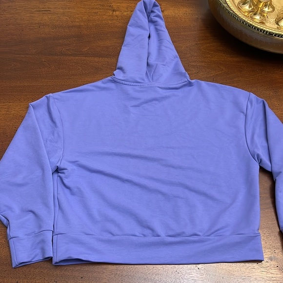 PUMA hoodie clean Puma short hooide stylish purple small size hoodie top - Picture 6 of 10